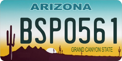 AZ license plate BSP0561