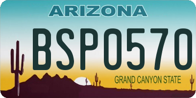 AZ license plate BSP0570