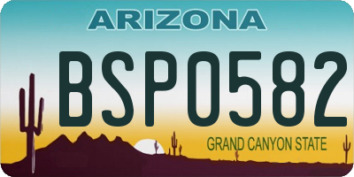 AZ license plate BSP0582