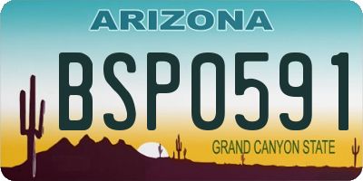 AZ license plate BSP0591