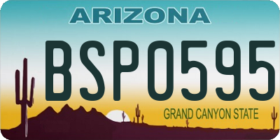 AZ license plate BSP0595