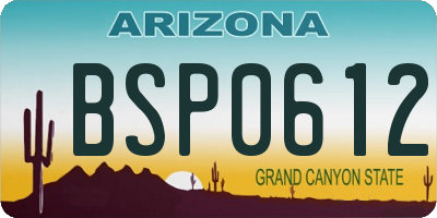 AZ license plate BSP0612