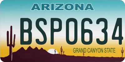 AZ license plate BSP0634