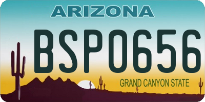AZ license plate BSP0656
