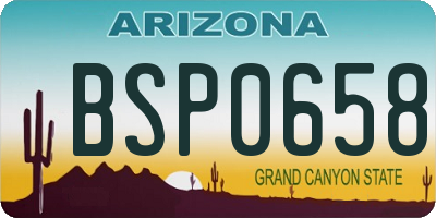 AZ license plate BSP0658