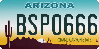 AZ license plate BSP0666