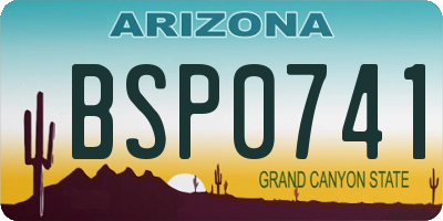 AZ license plate BSP0741