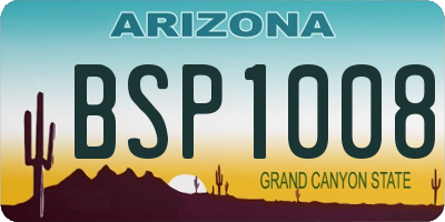 AZ license plate BSP1008