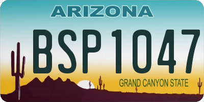AZ license plate BSP1047