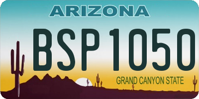 AZ license plate BSP1050