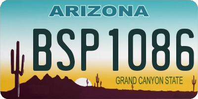 AZ license plate BSP1086