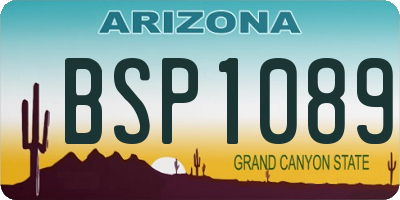 AZ license plate BSP1089