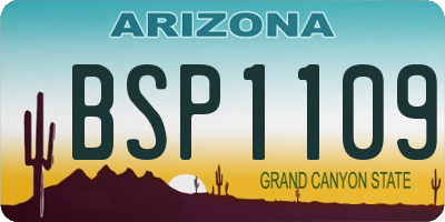 AZ license plate BSP1109