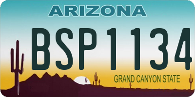 AZ license plate BSP1134
