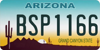 AZ license plate BSP1166
