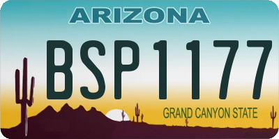 AZ license plate BSP1177