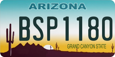 AZ license plate BSP1180