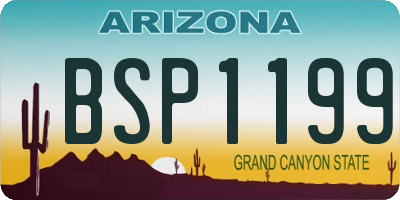 AZ license plate BSP1199