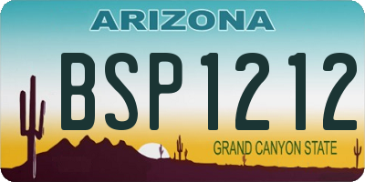 AZ license plate BSP1212