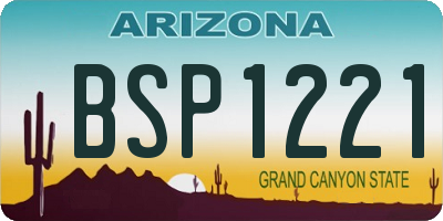 AZ license plate BSP1221