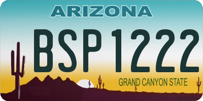 AZ license plate BSP1222