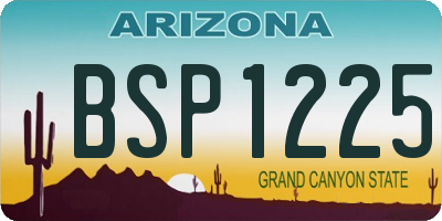 AZ license plate BSP1225
