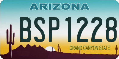 AZ license plate BSP1228