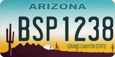 AZ license plate BSP1238
