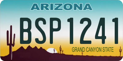 AZ license plate BSP1241