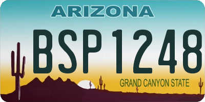 AZ license plate BSP1248