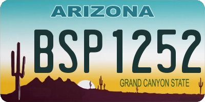 AZ license plate BSP1252