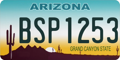 AZ license plate BSP1253