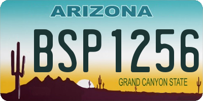 AZ license plate BSP1256