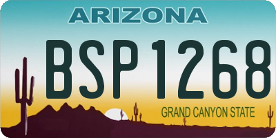 AZ license plate BSP1268