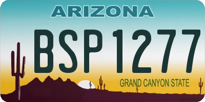 AZ license plate BSP1277