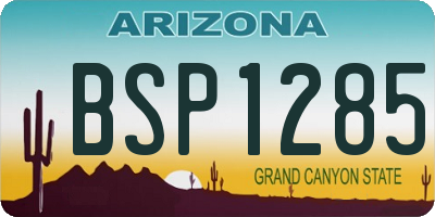AZ license plate BSP1285