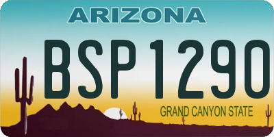 AZ license plate BSP1290