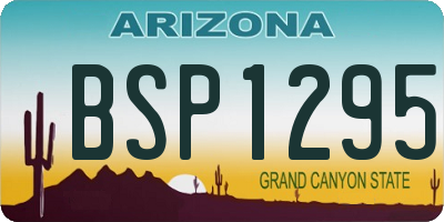 AZ license plate BSP1295