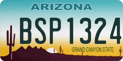 AZ license plate BSP1324