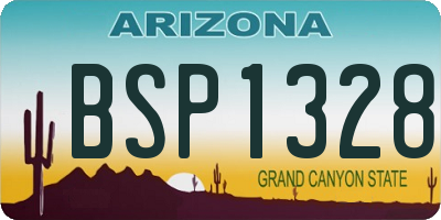 AZ license plate BSP1328