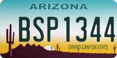 AZ license plate BSP1344