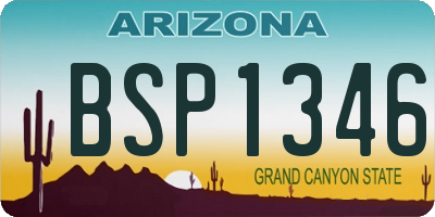 AZ license plate BSP1346