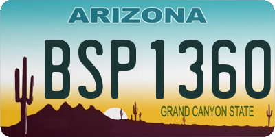 AZ license plate BSP1360