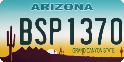 AZ license plate BSP1370