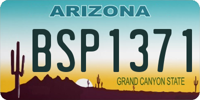 AZ license plate BSP1371