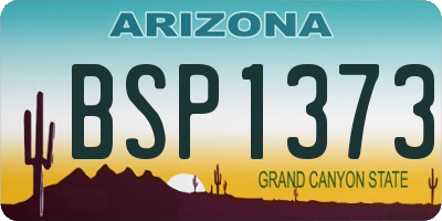 AZ license plate BSP1373