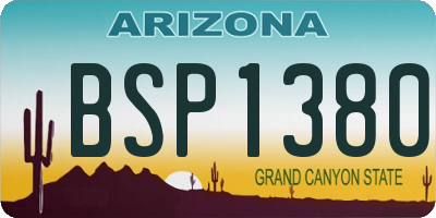 AZ license plate BSP1380