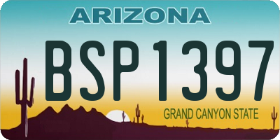 AZ license plate BSP1397