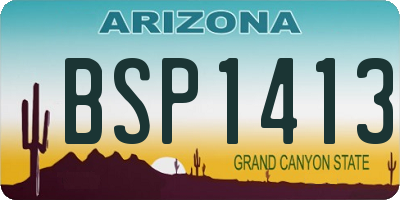 AZ license plate BSP1413