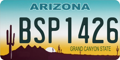 AZ license plate BSP1426